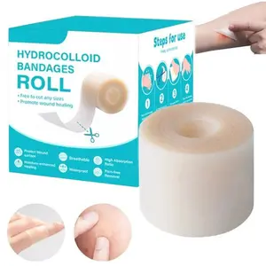Extra Large Medical Grade Hydrocolloid Bandage Roll, Cut-to-Size for Blisters & Wound Care(1.5M/5M), Flexible & Waterproof, Self-Adhesive Dressing