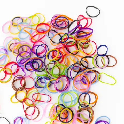 Colored Plastic Hair Elastics - 500 Elastics For Styling, 8 Fun Rainbow Mix Makes Matching Easy, Stretchy Durable Gentle Band Set Hairbands for Braids (Hair Accessory Goals) Elastic Ponytail Elastic Ponytail Elastic Hair Accessory Elastic Ponytail