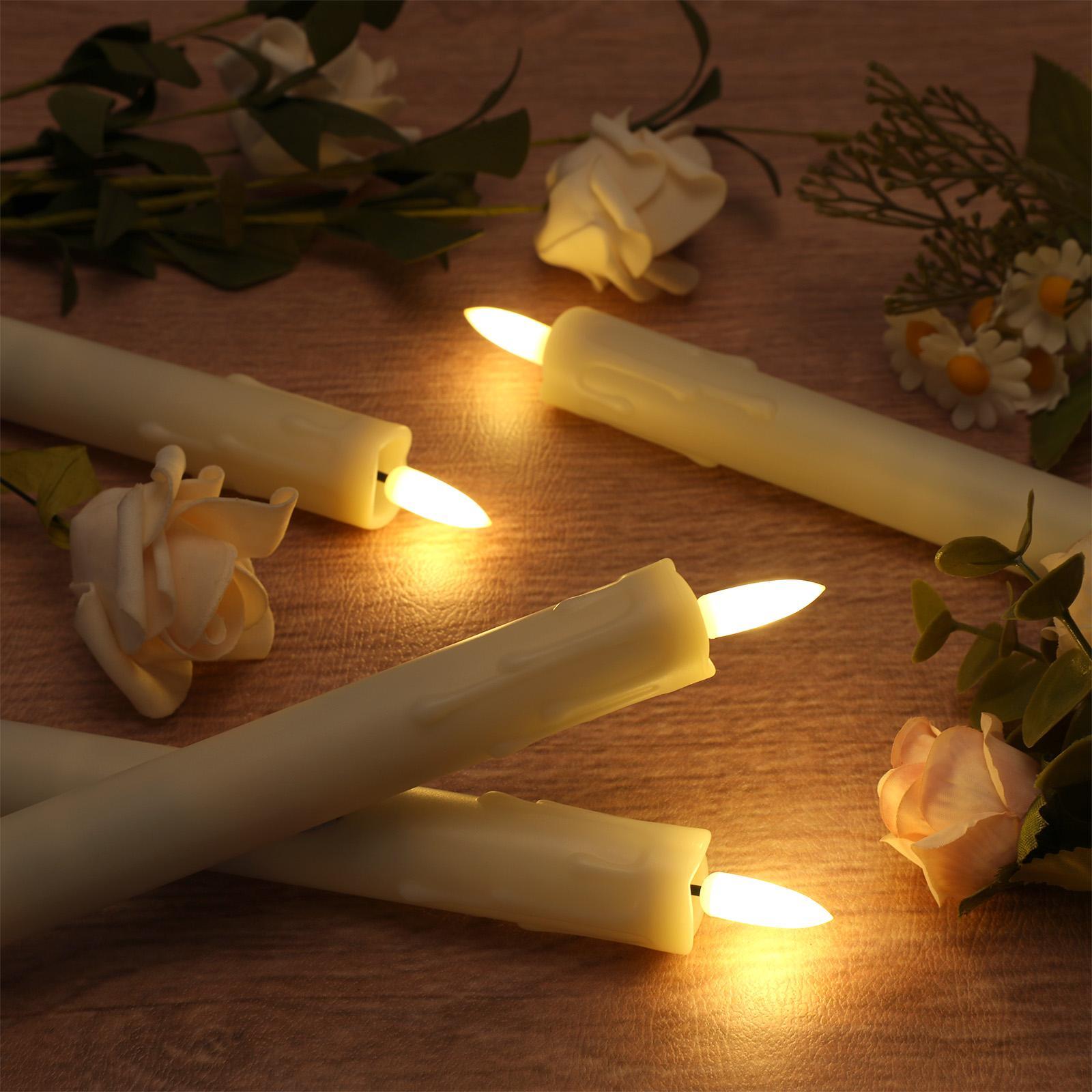 60pcs Ivory White Flameless LED Candles with Remote Control & Timer, Battery Operated (2 AA), Wavy Head Effect for Weddings, Christmas, Home Decor, Holiday Ambiance