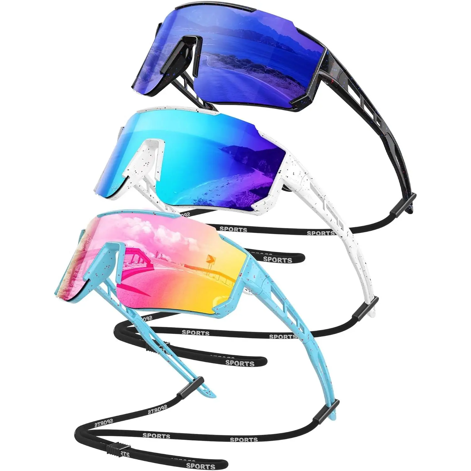 Kids Polarized Baseball Sunglasses - Youth Softball Cycling Sports Sunglasses for Boys Girls Ages 3-12 UV Protection