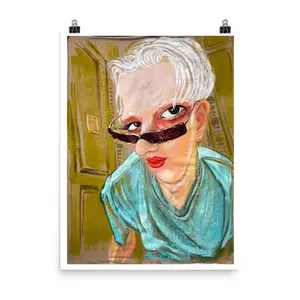 Peeking portrait, Art Print