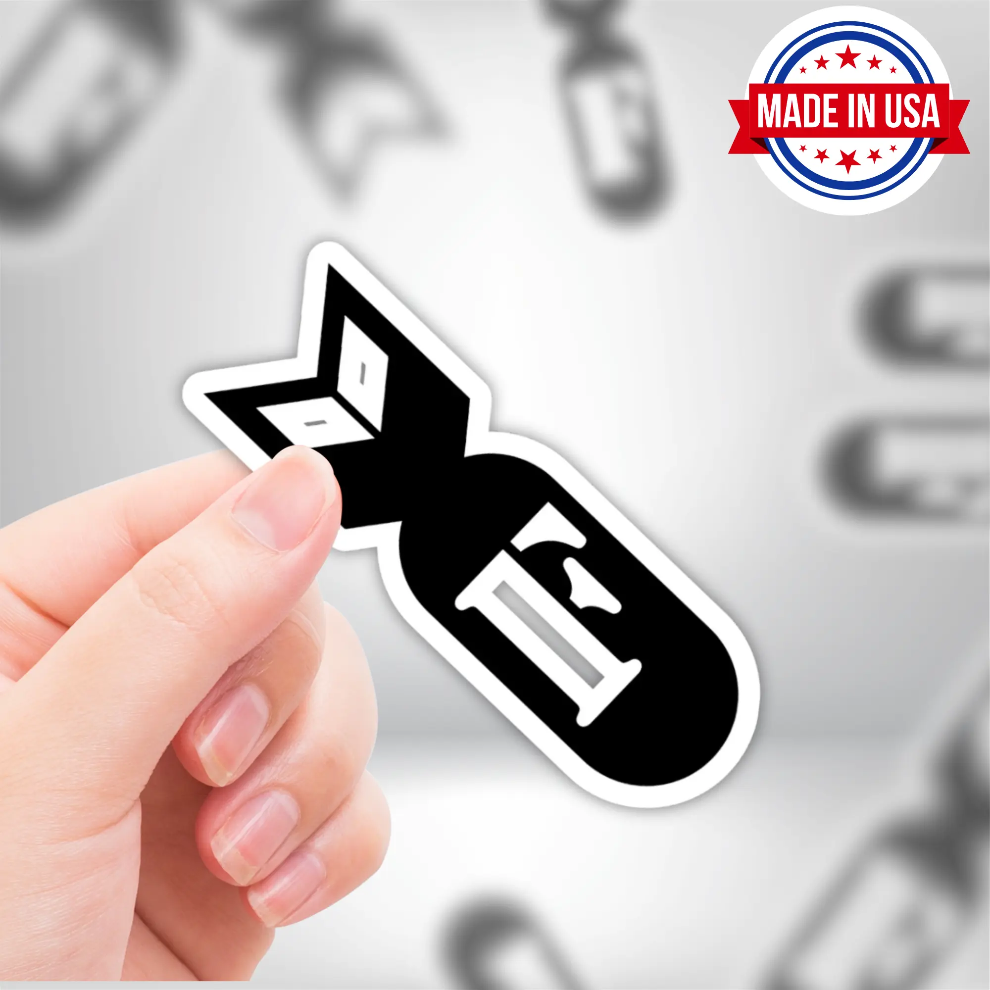 F Bomb Meme Vinyl Sticker - Waterproof, UV Resistant, Durable