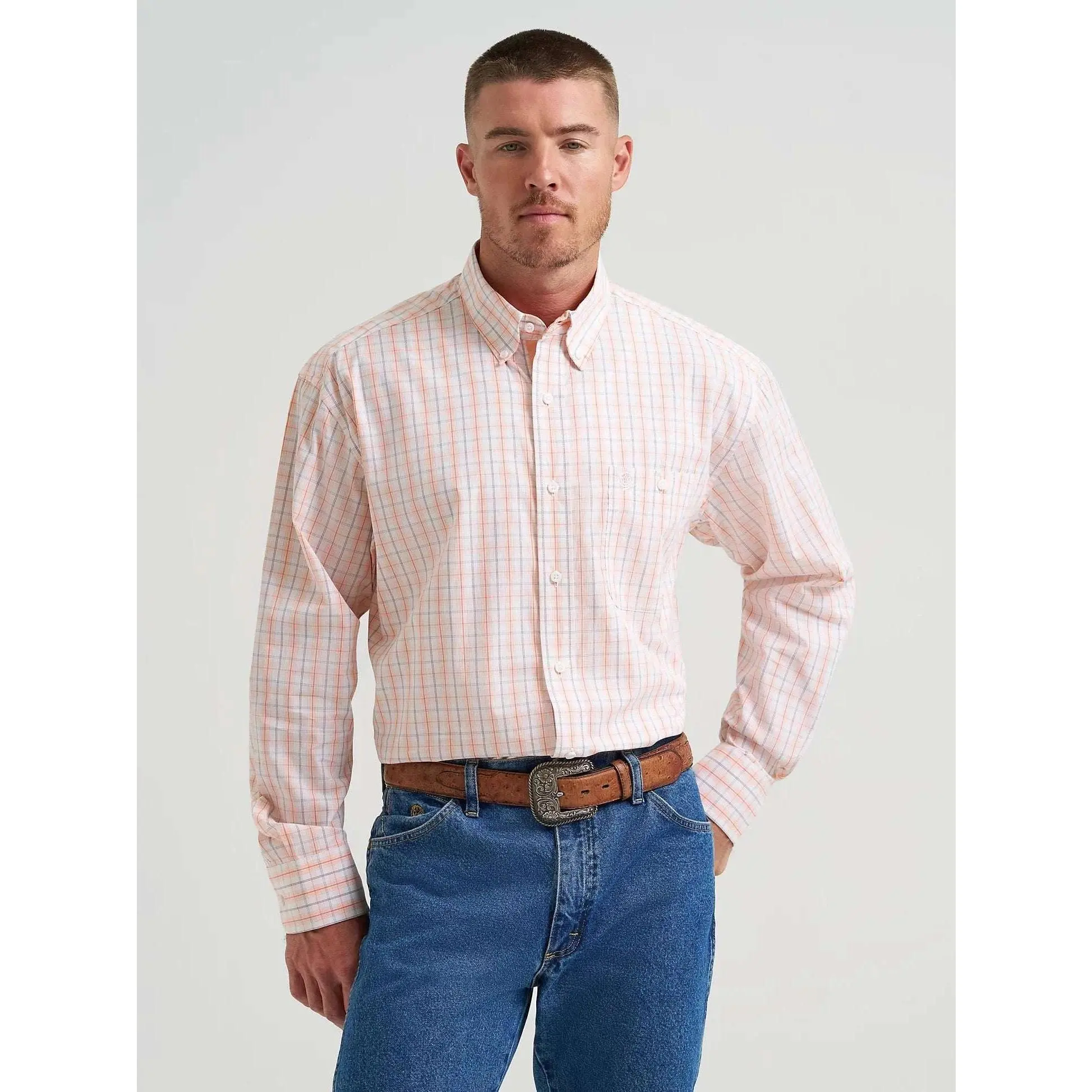 MEN'S WRANGLER GEORGE STRAIT PEACH RELAXED FIT STRETCH  112374610