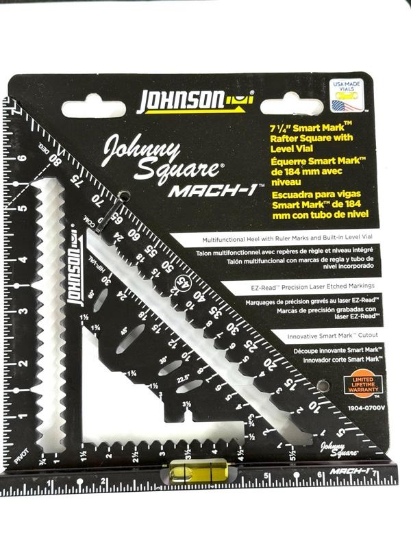 1904-0700v Mach-1 Rafter Square level Vial 7-1/4” Aluminum