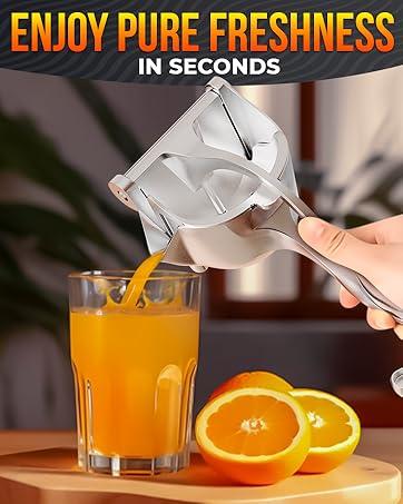 304 stainless steel juicer Squeezer Handheld Aluminum Alloy - Manual Juicer Hand Press, Non-Slip Ergonomic Handle, Easy to Use & Clean,  Great Bar Juicer for Citrus, Pomegranate, and Other Fruits