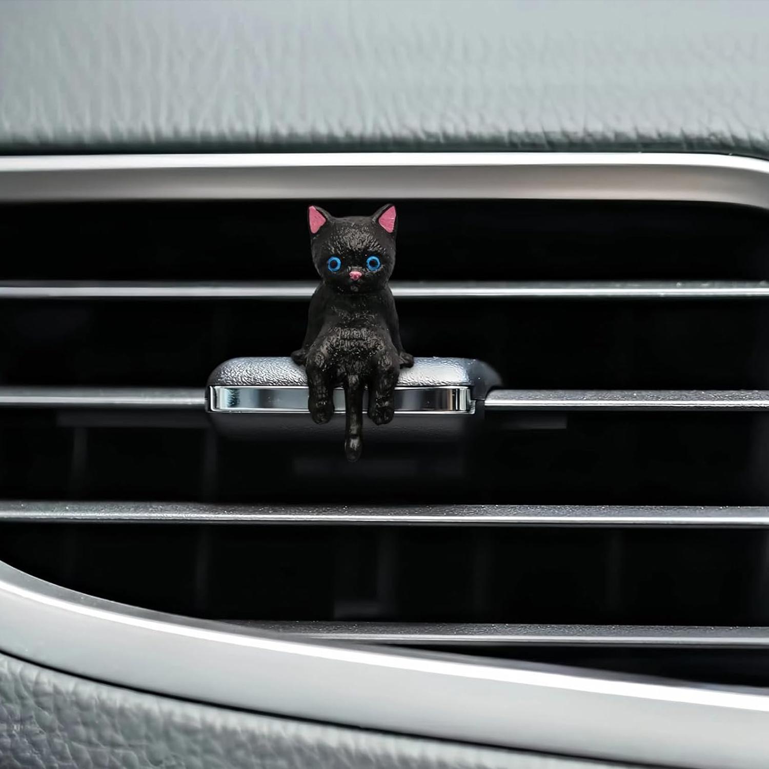 2026 Mini Cat Desk Figurines Set of 5 Resin Multi-Pose Cute Cartoon-Style Kitty Desk Companions for Home Offices & Cubicles