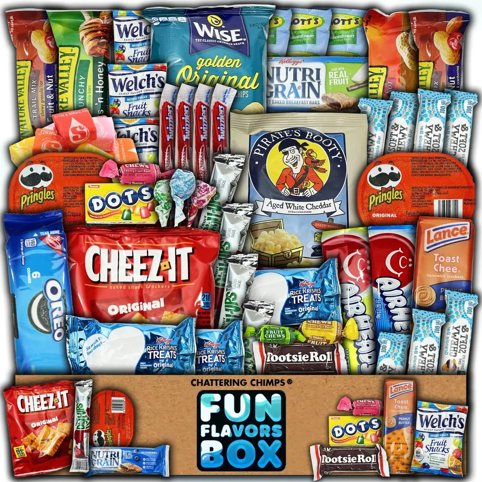 Favorite Snack Box Cookies Chips Candy Snacks Care Package 50 Count Care Package