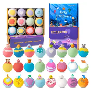 IYOKUJI CLUB 24 Pcs Bath Bombs Gift Set - 12 Pcs x 2 Pack Bundle, Deep Sea & Zodiac Collections, Natural Essential Oils, Long-Lasting Fizz, Perfect Spa Gift for Women & Kids