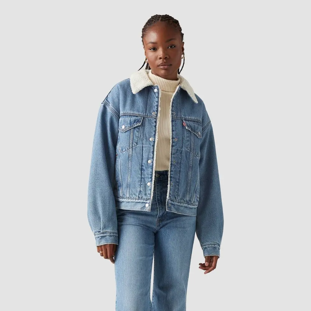 Levi's Women's Faux Shearling 90's Trucker Jacket - Inner Adventure M