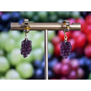 Grapes Clip On Earrings