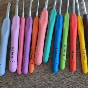 Crochet Hooks 12 Sizes Set with 51 Pack Yarn Crochet Kit for Beginners - Includes 25 Colorful Crochet Stitch Markers, 9 Darning Needles, 1 Scissors