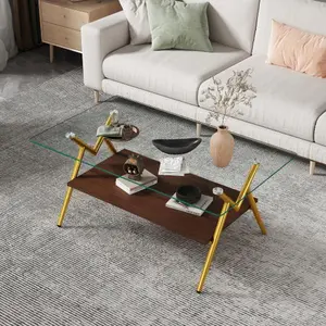 220lb Clear Glass Table White Iron Legs For Home Office & Lounge Area Scratch Resistant Dining Table Coffer Table for Living Room