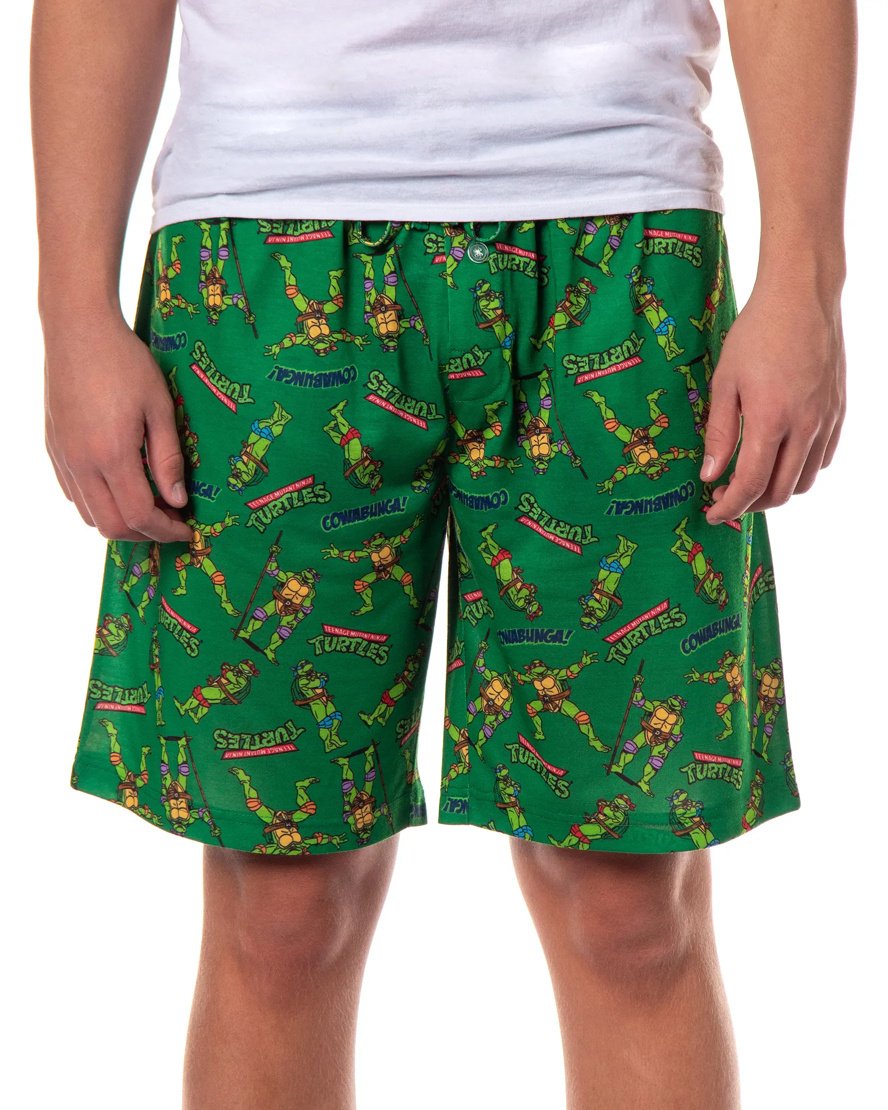 Teenage Ninja Turtles Lounge Shorts Men's Cowabunga Sleep Pajama Bottoms For Adults
