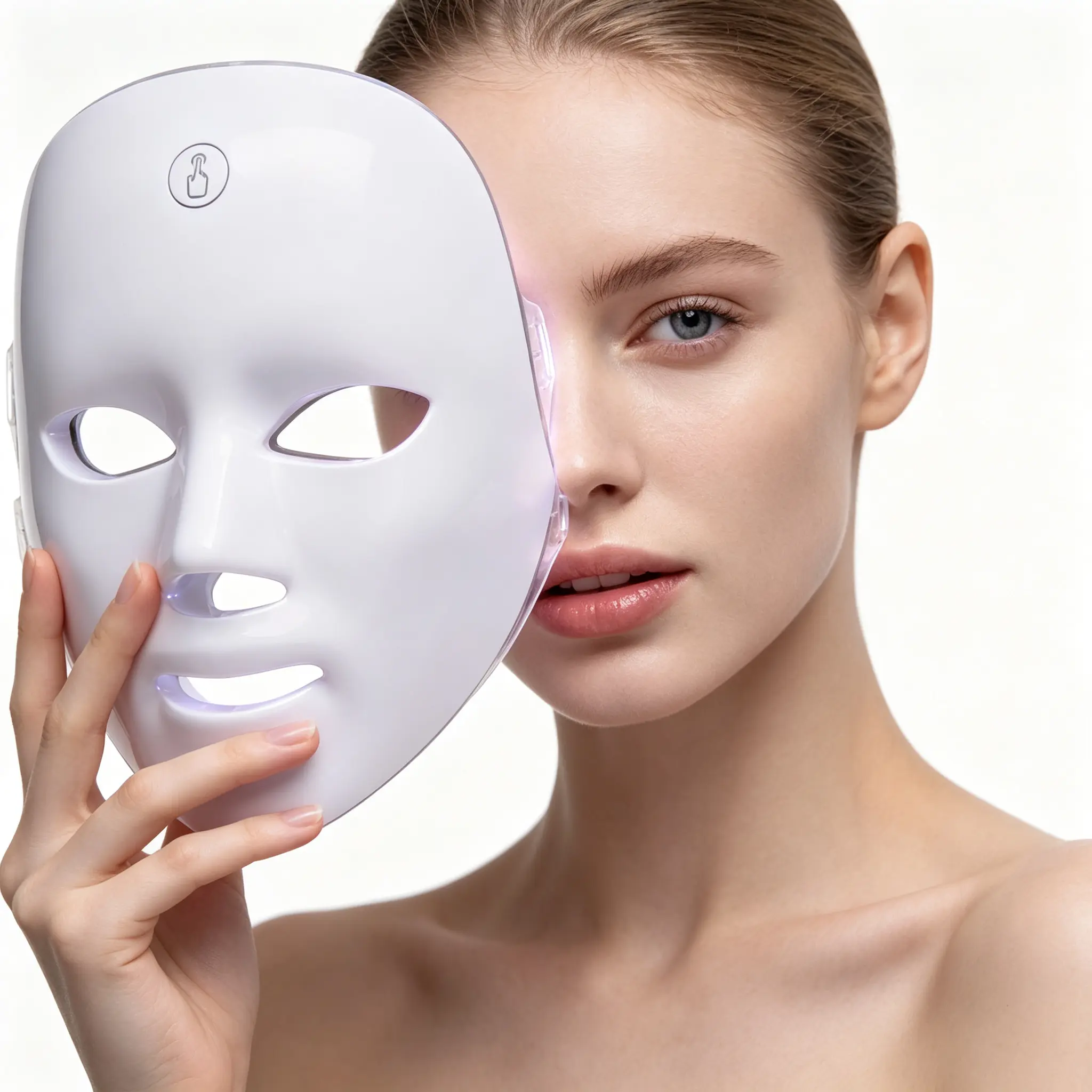 7-Color LED Spectrometer Facial Beauty Device - Home-Use Microcurrent Skin Care Appliance for Daily Facial Mask Application, Boosts Radiance
