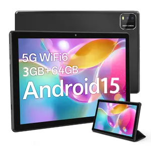 All-new Upgraded Android 15 Tablet: Powered By A Quad-core Processor, 3GB RAM, 64GB ROM, Featuring A 10.1-inch Large Screen And 6000mAh Battery Life. Equipped with Dual Cameras (2MP + 8MP).