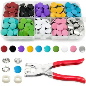 803Pcs Snaps for, 10 Colors Sewing Snaps with Fastener Pliers Press Tool Kit, 9.5mm Snap Button Kits for DIY Crafting Clothing