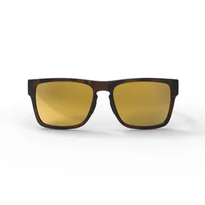Valley Rays Sunglasses - The Phoenix - Matte Tortoise Shell Full Rim -  Gold Mirror Grey Lens - Polarized