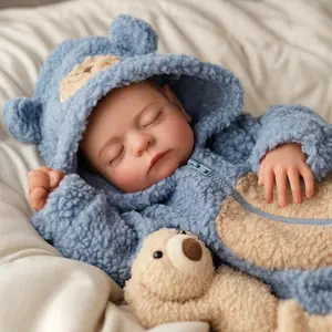 Babeside 20 Inch 8 Piece Baby Doll Set, Sleeping Doll, Unisex Fabric Body & Vinyl Limbs, Gift Box Included, Perfect for Christmas New Year Birthday Gifts