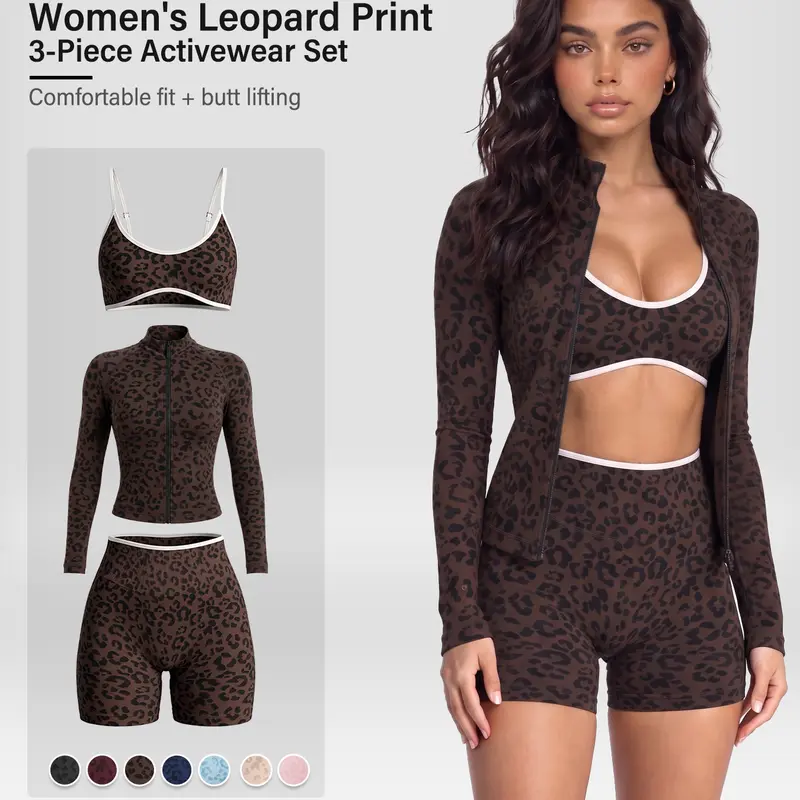 Women's Summer 2-Piece Synthetics Sportswear Set - Contrast Trim Push-Up Sports Bra, High Waist Hip-Lifting Ruched Shorts, Premium Look for Gym, Yoga, Sportswear for Training