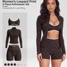 Women's Summer 2-Piece Synthetics Sportswear Set - Contrast Trim Push-Up Sports Bra, High Waist Hip-Lifting Ruched Shorts, Premium Look for Gym, Yoga, Sportswear for Training