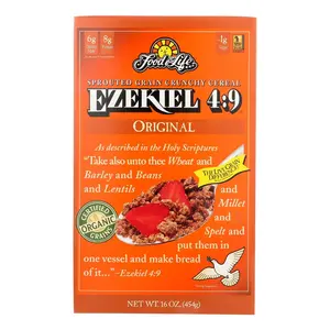 Food For Life Organic Ezekiel 4:9 Sprouted Whole Grain Cereal Original 16 oz
