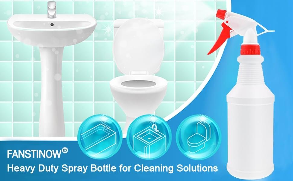 JohnBee Empty Spray Bottles (16oz/2Pack) - Adjustable Spray Bottles for Cleaning Solutions - No Leak and Clog - HDPE spray bottle For Plants, Pet, Vinegar, BBQ, and Rubbing Alcohol