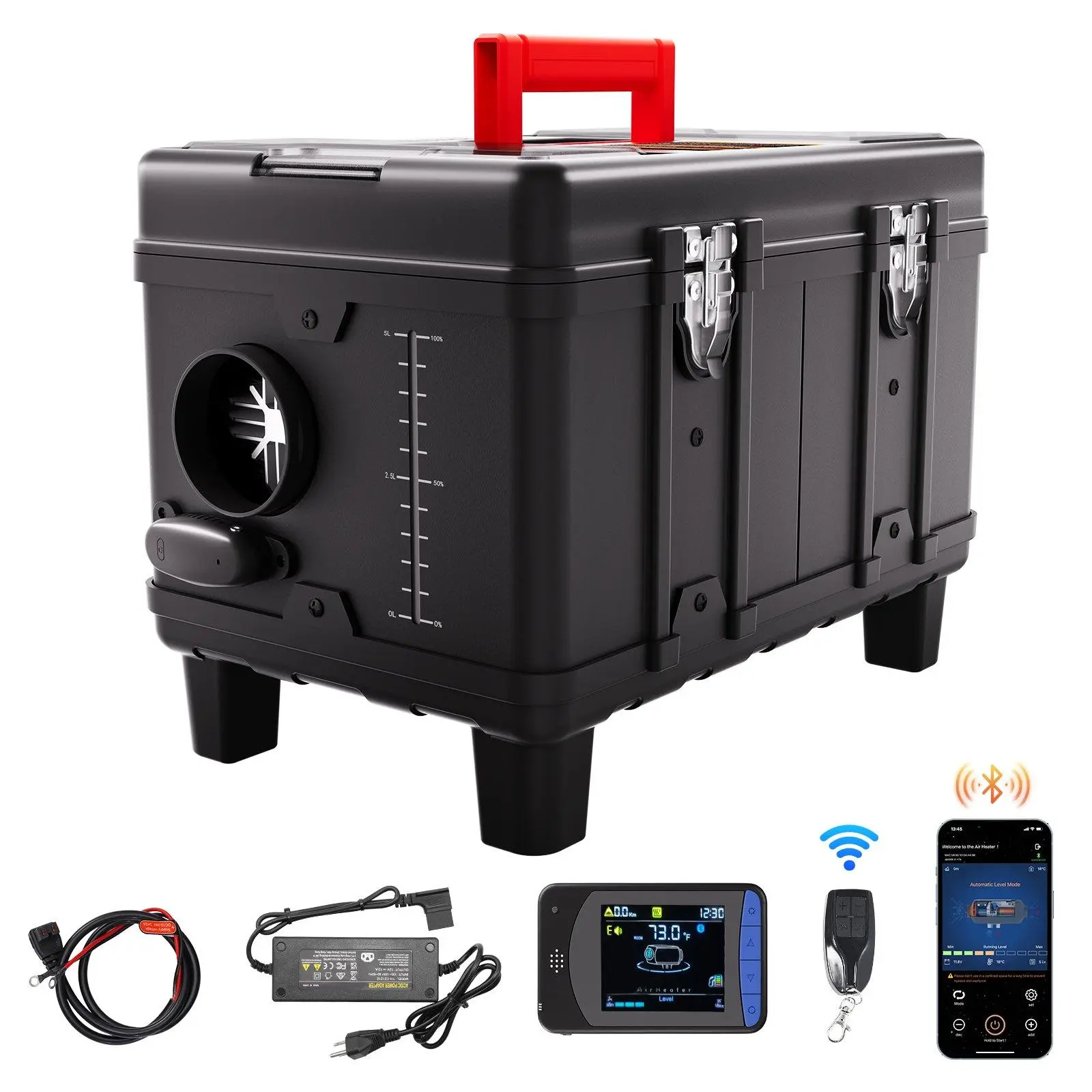 【BackToSchool】VEVOR Diesel Air Heater, Various specifications, 8KW Tank for Boats, Buses, RVs, and Trailers, Heating Power and LCD Monitor