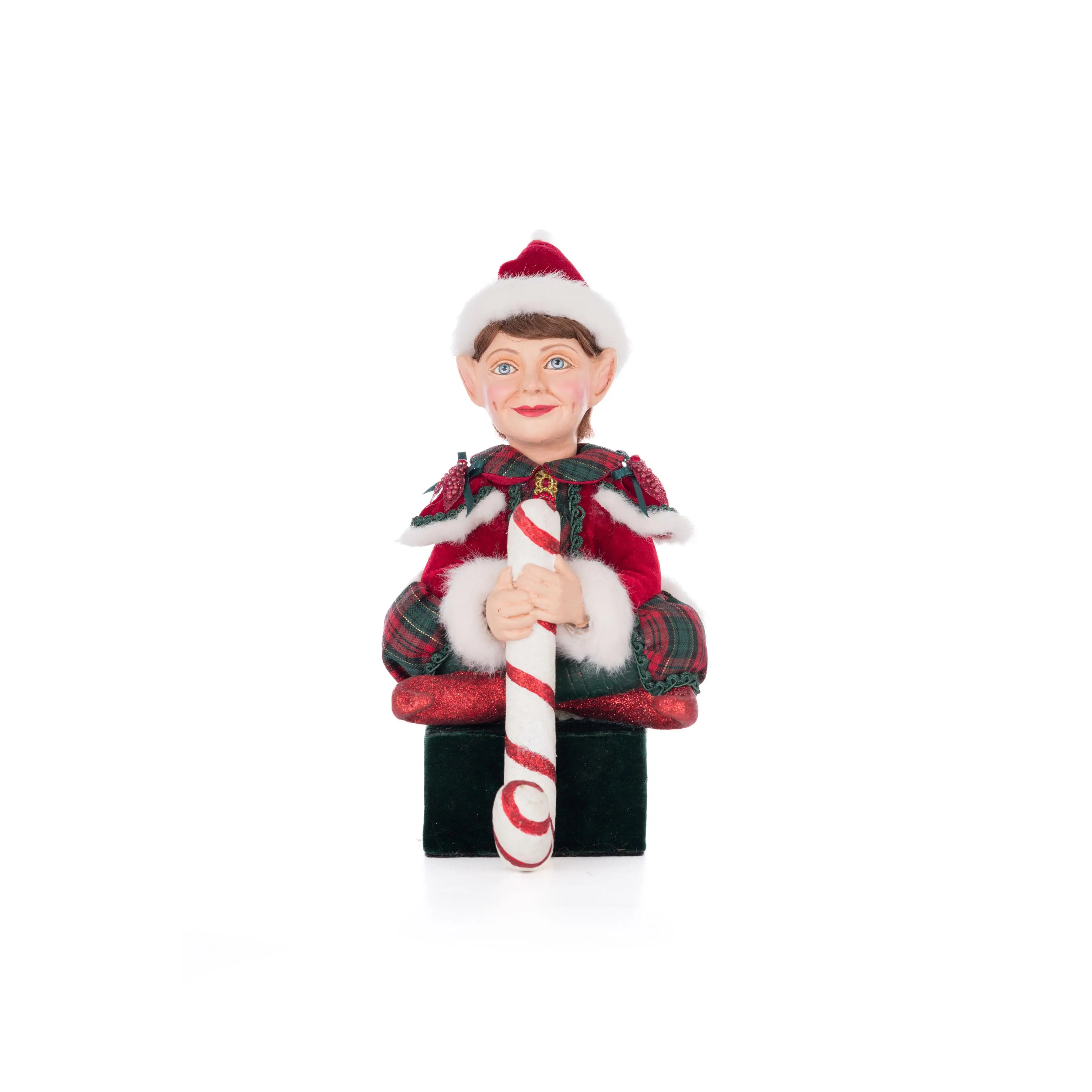 Katherine's Collection Sitting Elf With Giftbox Stocking Holder