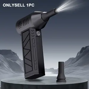 Portable Handheld Fan, USB Rechargeable High-Speed Fan with LED Lighting, Multifunctional Fan for Dust Removal, Snow Blowing, Hair Blowing, Rechargeable Personal Fan, USB Fans