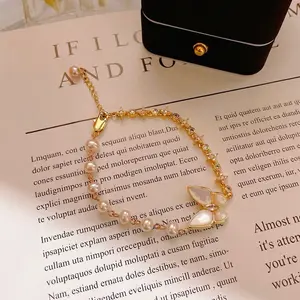 SR Pearl Co. Freshwater Pearl Butterfly Design 14K Gold Filled Bracelet Women Everyday Style Eye-Catching Elegent Women Gift