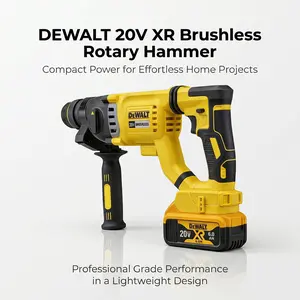 DEWALT DCH263B 20V MAX XR SDS Plus Rotary Hammer | Bare Tool Concrete Drill For Anchors Rebar Doweling | Brushless Cordless | 3.0 J Impact Energy 0-4300 BPM And SHOCKS Vibration Control
