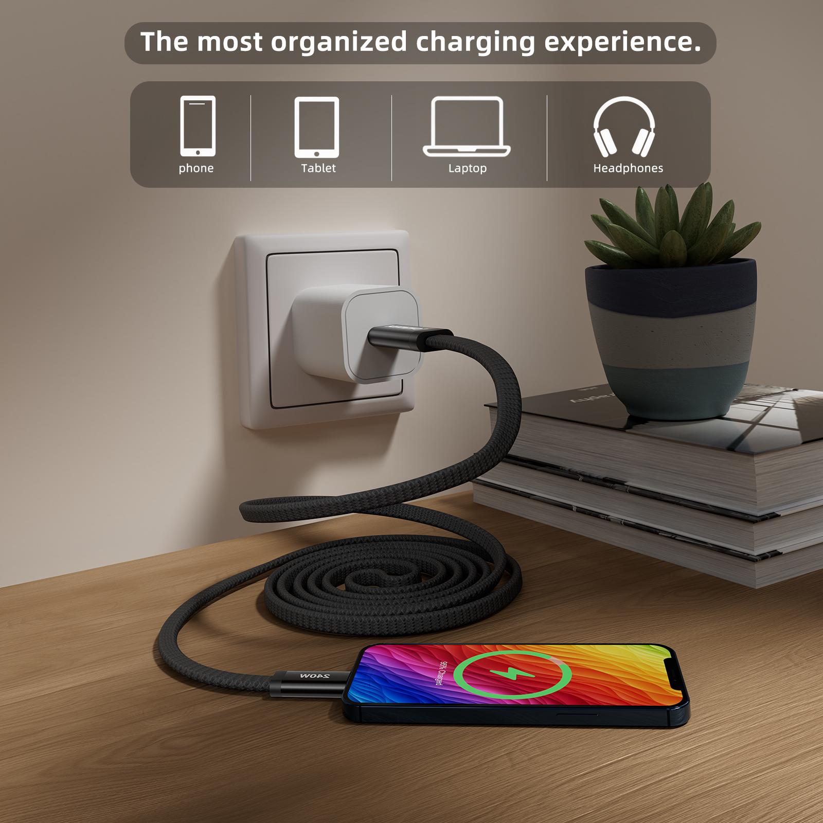 Kedeso 240W 5A Fast Charging Magnetic Coiled USB C Cable, Ultra-Compact Retractable Type C Charger Cord for iPhone 15/16, Samsung, CarPlay, Laptop, Travel, No Tangled Wires