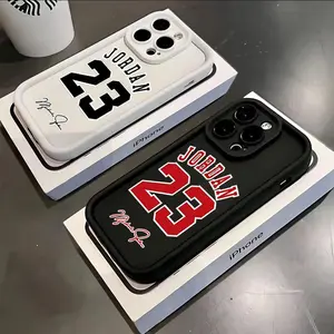 Super Star J-Jordan 23 Basketball Pattern Phone Case for IPhone 17 16 15 14 13 12 11 Pro Max & Galaxy S22 23 24 25 Luxury Shockproof Protection Smartphone Cover Halloween gifts