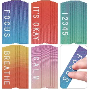 50 count  Sensory Stickers for   Items Mental  Stickers Fidget Textured Strips for Office Classroom Desk  Adult (Modern Style)