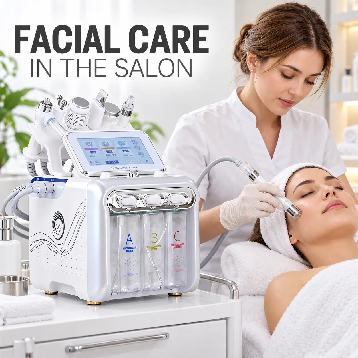 Hydrogen Oxygen 7 in1 Diamond Microdermabrasion Machine Facial Care Machine Vacuum Cleaning Jet for Home and Beauty Salon gift idea Depuffing And Sculpting skin care devices gel conductive school haul
