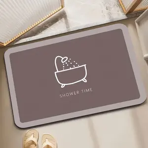 1pc Super absorbent minimalist bathroom anti slip pad, quick drying bathroom pad, soft material, suitable for use in bathrooms, entrances, stairwells, apartments