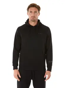 G WEST MENS FLEECE  PULLOVER HOODIE - JET BLACK