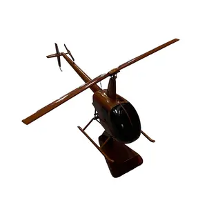 Robinson 22 Mahogany Wood Desktop Helicopters Model