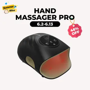CINCOM Hand Massager Pro for Enhanced Comfort and Relief, 4 Modes 4 Intensity 6 Heat Levels, Portable and Cordless, Advanced Airwave Technology and Sleek Design, Touchscreen Display, Perfect Gifts for Family, Friends,summerwins Lymphatic Drainage Machine