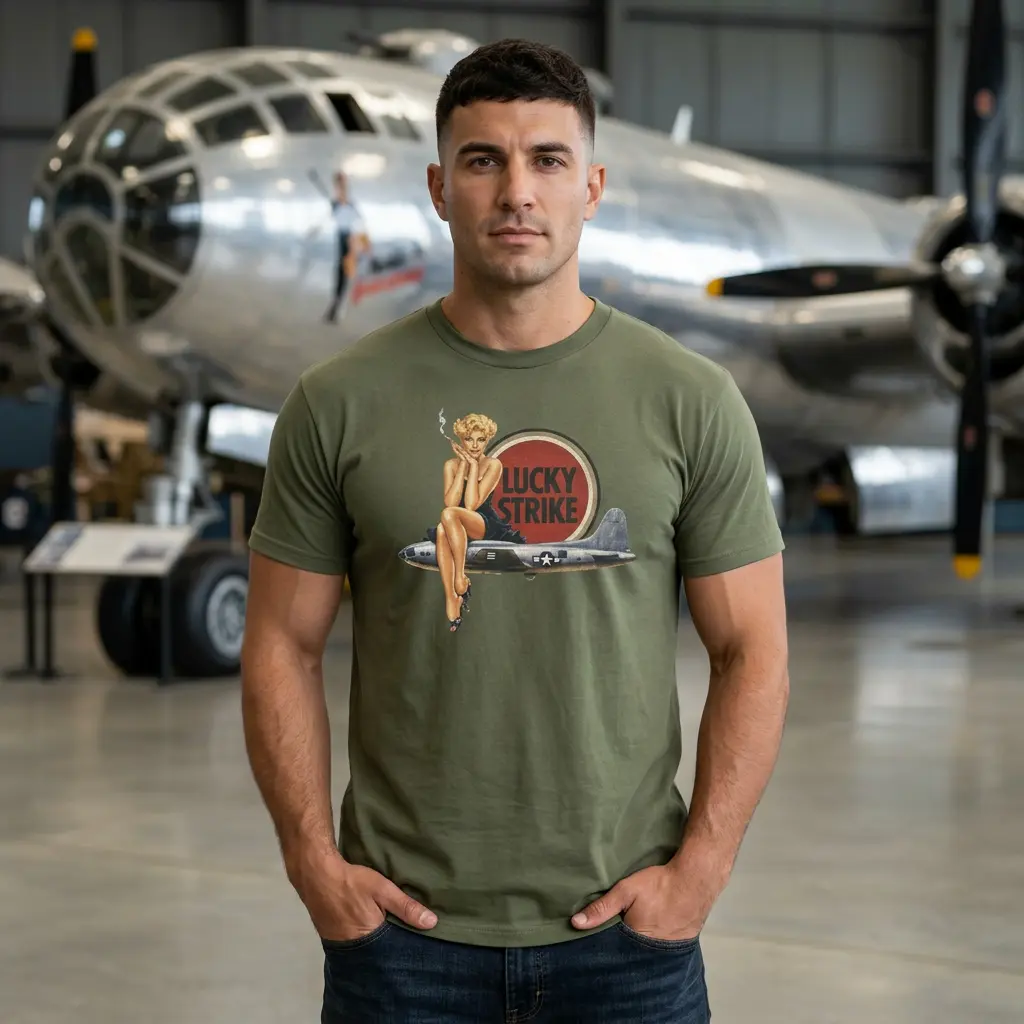 Vintage Style WWII B29 T-Shirt Retro Military History Tee S-5XL
