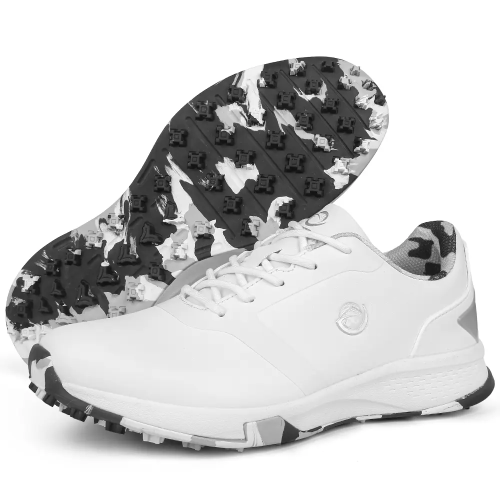 Fashion Men's Golf Nail-Free Sneakers, Men's Comfortable Golf Sports Casual Shoes, Strong Grip Non-Slip Training Golf Shoes, Men's Golf Shoes White shoes to buy 2026  sneakers