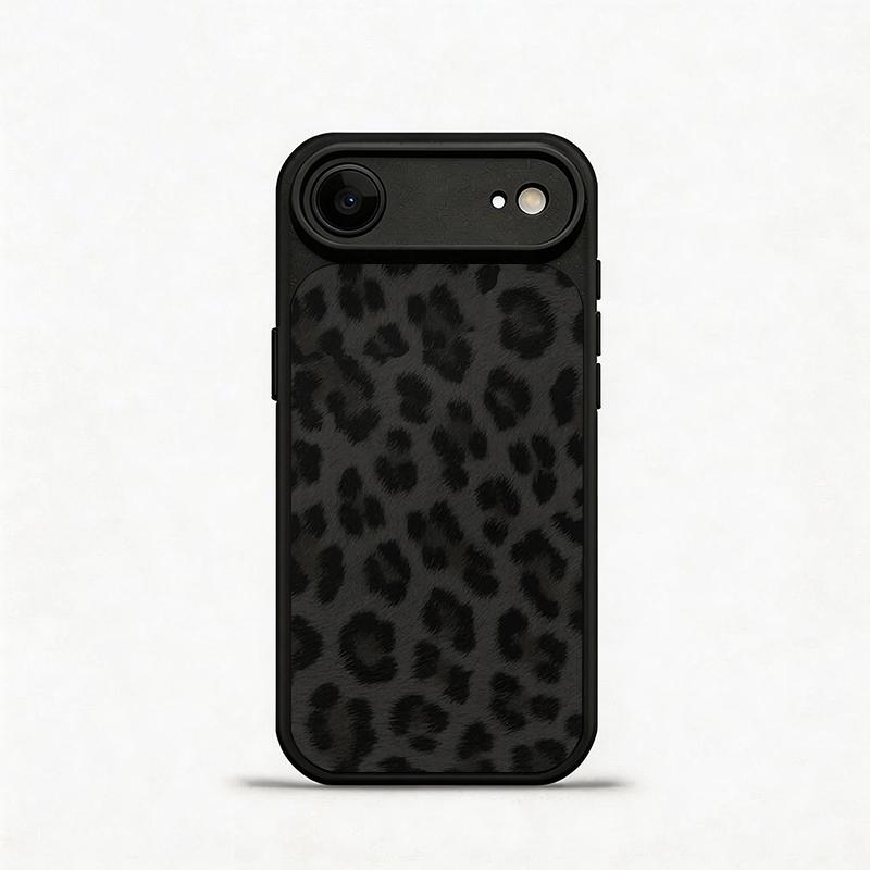 Glass Shockproof Electroplated Silver/Black Leopard Print iPhone 17ProMax Cover Precise Hole Alignment For Lens Frame 15ProMax Anti-yellow | 14ProMax Anti-fall | 13ProMax Ultra-thin Design 16ProMax AirPhoneCase