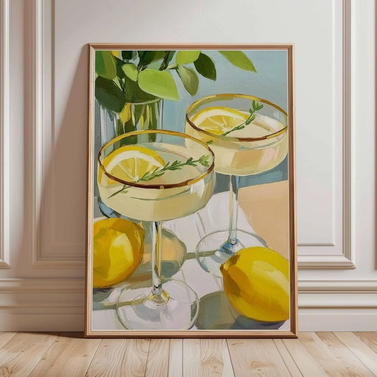Cocktail Wall Art Print Lemon Drink Poster Retro Bar Decor Vintage Kitchen 6