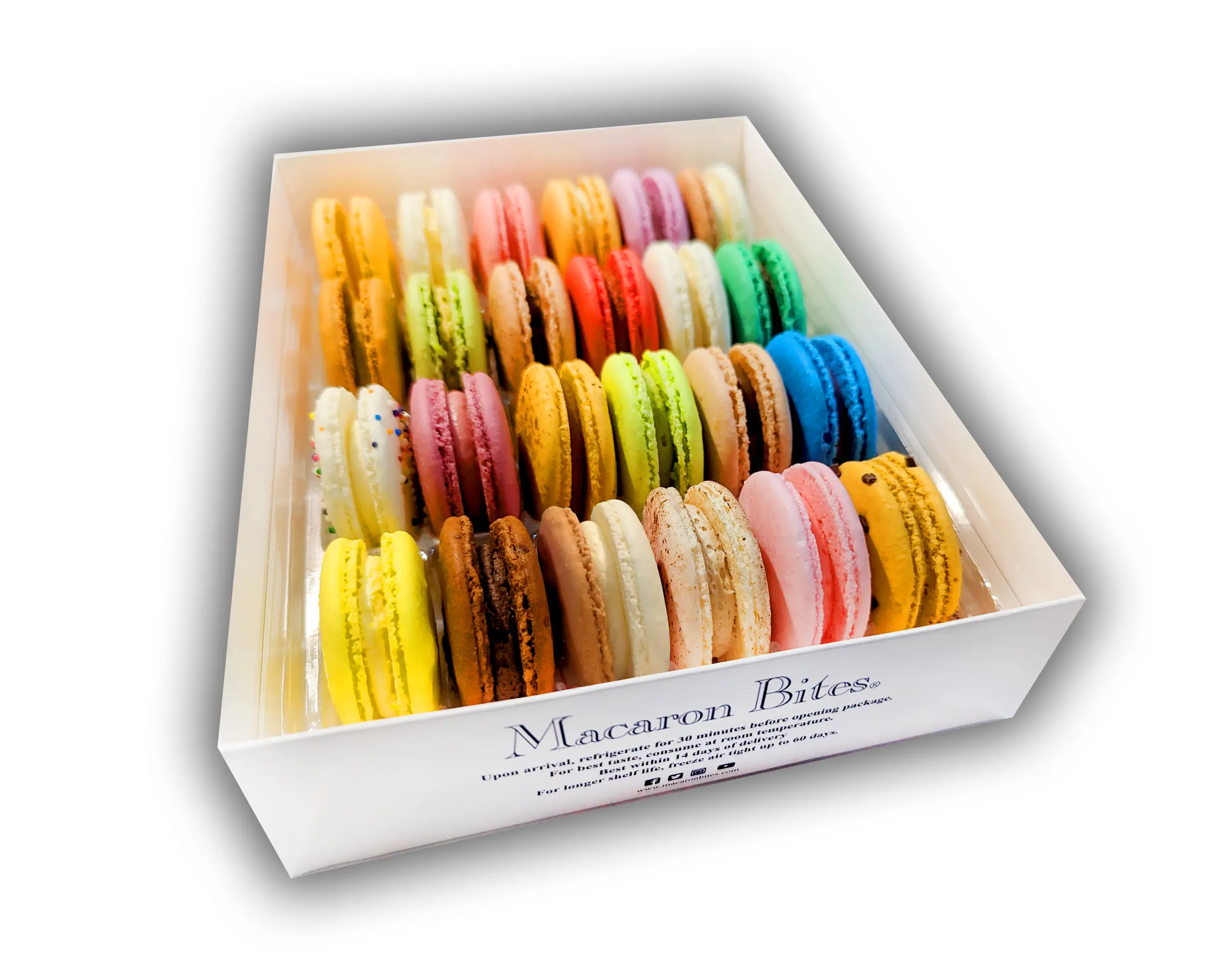 Macaron Bites Assorted French Macaron Cookies Gift Box 24 Count Sweet Treats