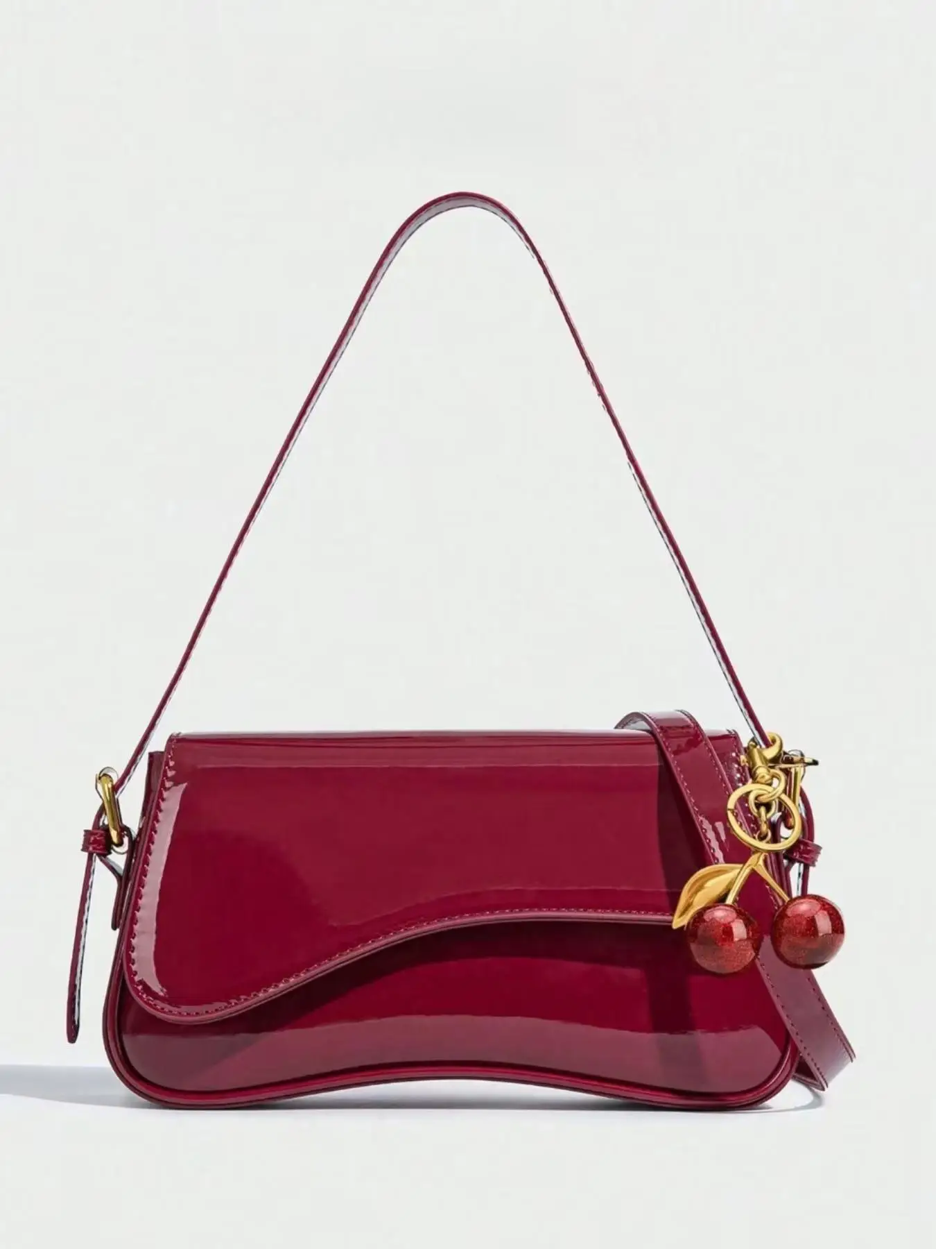 Women's Solid Color Shoulder Bag, Fashionable PU Leather Crossbody Bag for Daily Used, Casual Trendy Versatile High-quality Daily Commuting Bag