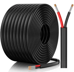 14 Gauge Wire, 14 AWG 2 Conductor Electrical Wire, Flexible/-Free Tinned Copper/Stranded PVC 14/2 Cord for Automotive, Marine, LED Strips, Solar, RV, Lighting (50FT)