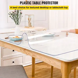 Summervibes VEVOR Plastic Table Cover 42x 72 Inch, 1.5 mm Thick Clear Table Protector, Rectangle Clear Desk Mat, Waterproof Easy Cleaning for Office Dresser Night StandVEVOR Super Brand Day