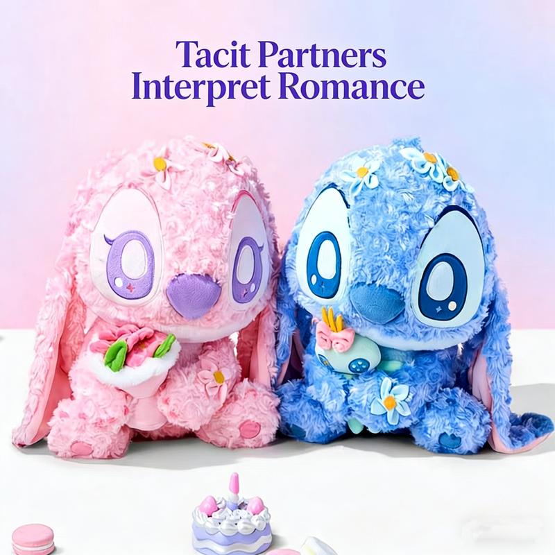 [Valentine's Day Gift]MINISO Stitch Petal Plush Sitting Doll – Ultra-Soft Petal Design, Cute Collectible, Perfect Christmas Gift for Stitch Fans, Friends, Lover&Kids