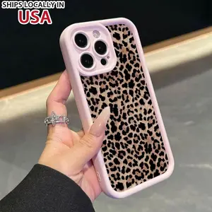 Fashion Leopard-pattern Phone Case, Phone Protective Cover, Phone Accessory Compatible with iPhone 11 12 13 14 15 Pro Max