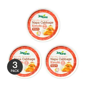 3 Pack Korean Spicy Kimchi 5.64oz Each - Low Fat Canned Napa Cabbage, Authentic Korean Side Dish, Probiotic
